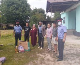 МИЛИЦИЯ ТАРАБЫНАН 7 БИР ТУУГАНГА МАТЕРИАЛДЫК ЖАРДАМ БЕРИЛДИ