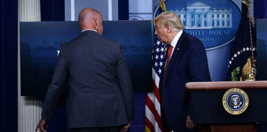 АК ҮЙДҮН АЛДЫНДАГЫ ОК АТУУДАН УЛАМ ТРАМПТЫН БРИФИНГИ ҮЗГҮЛТҮККӨ УЧУРАДЫ