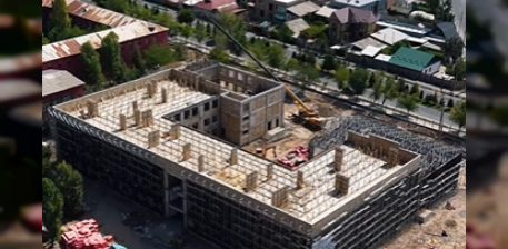 МАНАС ШААРЫНДА 500 ОРУНДУУ МЕКТЕП КУРУЛУУДА